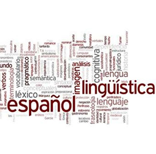 collage of Spanish words related to linguistics